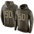 Atlanta Falcons #50 Brooks Reed Green Salute To Service Men's Pullover Hoodie