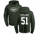 New York Jets #51 Brandon Copeland Green Name & Number Logo Pullover Hoodie
