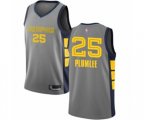 Memphis Grizzlies #25 Miles Plumlee Authentic Gray Basketball Jersey - City Edition
