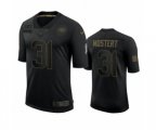 San Francisco 49ers #31 Raheem Mostert Black 2020 Salute To Service Limited Jersey