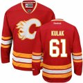 Calgary Flames #61 Brett Kulak Premier Red Third NHL Jersey