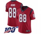 Houston Texans #88 Jordan Akins Red Alternate Vapor Untouchable Limited Player 100th Season Football Jersey