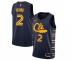 Cleveland Cavaliers #2 Kyrie Irving Authentic Navy Basketball Jersey - 2019-20 City Edition