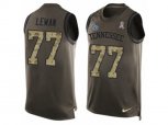 Tennessee Titans #77 Taylor Lewan Limited Green Salute to Service Tank Top NFL Jersey