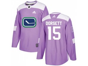 Vancouver Canucks #15 Derek Dorsett Purple Authentic Fights Cancer Stitched NHL Jersey