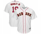 Boston Red Sox #19 Jackie Bradley Jr Replica White 2019 Gold Program Cool Base Baseball Jersey