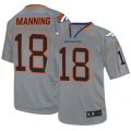 Denver Broncos #18 Peyton Manning Elite Lights Out Grey NFL Jersey