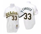 Oakland Athletics #33 Jose Canseco Authentic White Throwback Baseball Jersey