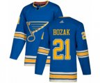 Adidas St. Louis Blues #21 Tyler Bozak Authentic Navy Blue Alternate NHL Jersey