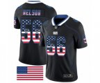 Indianapolis Colts #56 Quenton Nelson Limited Black Rush USA Flag Football Jersey