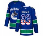 Vancouver Canucks #83 Jay Beagle Authentic Blue USA Flag Fashion NHL Jersey