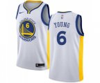 Golden State Warriors #6 Nick Young Swingman White Home Basketball Jersey - Association Edition