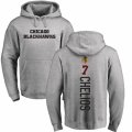 Chicago Blackhawks #7 Chris Chelios Ash Backer Pullover Hoodie