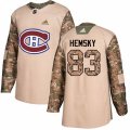 Montreal Canadiens #83 Ales Hemsky Authentic Camo Veterans Day Practice NHL Jersey