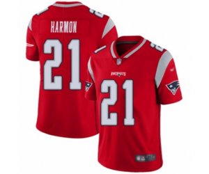 New England Patriots #21 Duron Harmon Limited Red Inverted Legend Football Jersey
