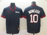 Chicago White Sox #10 Yoan Moncada Navy Blue M&N MLB Jersey