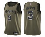 San Antonio Spurs #3 Keldon Johnson Swingman Green Salute to Service Basketball Jersey