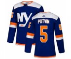 New York Islanders #5 Denis Potvin Authentic Blue Alternate NHL Jersey