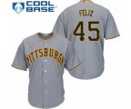 Pittsburgh Pirates Michael Feliz Replica Grey Road Cool Base Baseball Player Jersey
