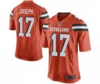 Cleveland Browns #17 Greg Joseph Game Orange Alternate Football Jersey