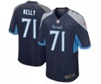 Tennessee Titans #71 Dennis Kelly Game Navy Blue Team Color Football Jersey