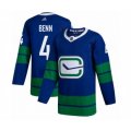 Vancouver Canucks #4 Jordie Benn Authentic Royal Blue Alternate Hockey Jersey