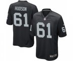 Oakland Raiders #61 Rodney Hudson Game Black Team Color Football Jersey