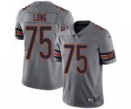 Chicago Bears #75 Kyle Long Limited Silver Inverted Legend Football Jersey