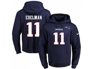 New England Patriots #11 Julian Edelman Navy Blue Name & Number Pullover NFL Hoodie