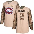 Montreal Canadiens #2 Doug Harvey Authentic Camo Veterans Day Practice NHL Jersey