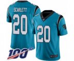 Carolina Panthers #20 Jordan Scarlett Blue Alternate Vapor Untouchable Limited Player 100th Season Football Jersey