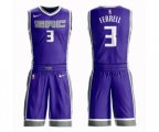 Sacramento Kings #3 Yogi Ferrell Swingman Purple Basketball Suit Jersey - Icon Edition