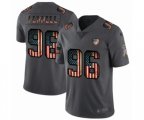 Oakland Raiders #96 Clelin Ferrell Limited Black USA Flag 2019 Salute To Service Football Jersey