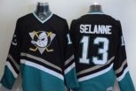 Anaheim Ducks #13 Teemu Selanne Black CCM Throwback Stitched Hockey Jersey