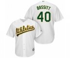 Oakland Athletics Chris Bassitt Replica White Home Cool Base Baseball Player Jersey