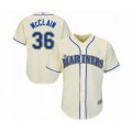 Seattle Mariners #36 Reggie McClain Authentic Cream Alternate Cool Base Baseball Player Jersey