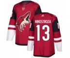 Arizona Coyotes #13 Vinnie Hinostroza Authentic Burgundy Red Home Hockey Jersey