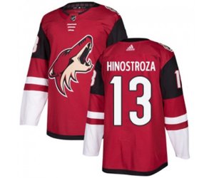 Arizona Coyotes #13 Vinnie Hinostroza Authentic Burgundy Red Home Hockey Jersey