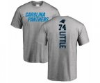 Carolina Panthers #74 Greg Little Ash Backer T-Shirt