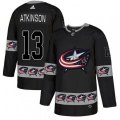 Columbus Blue Jackets #13 Cam Atkinson Authentic Black Team Logo Fashion NHL Jersey