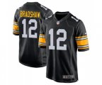 Pittsburgh Steelers #12 Terry Bradshaw Game Black Alternate Football Jersey