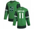 Los Angeles Kings #11 Anze Kopitar 2020 St. Patrick's Day Stitched Hockey Jersey Green