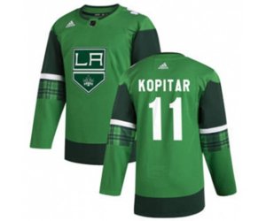 Los Angeles Kings #11 Anze Kopitar 2020 St. Patrick\'s Day Stitched Hockey Jersey Green