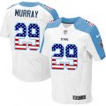 Tennessee Titans #29 DeMarco Murray Elite White Road USA Flag Fashion NFL Jersey