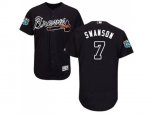 Atlanta Braves #7 Dansby Swanson Navy Blue Flexbase Authentic Collection Stitched MLB Jersey