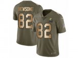 Cleveland Browns #82 Ozzie Newsome Limited Olive Gold 2017 Salute to Service NFL Jersey
