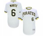 Pittsburgh Pirates #6 Starling Marte White Flexbase Authentic Collection Cooperstown Baseball Jersey