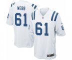 Indianapolis Colts #61 J'Marcus Webb Game White Football Jersey