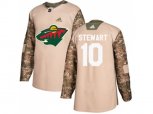 Minnesota Wild #10 Chris Stewart Camo Authentic Veterans Day Stitched NHL Jersey