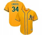 Oakland Athletics #34 Rollie Fingers Replica Gold Alternate 2 Cool Base Baseball Jersey